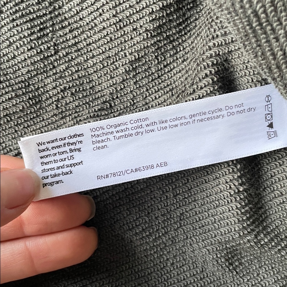 Eileen Fisher Organic Cotton French Terry Hooded Jacket - Picture 14 of 14